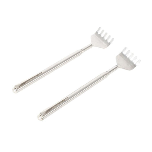 2pcs Practical Handy Stainless Back Scratcher Telescopic Pocket Scratching Massage Kit LY5 J4U66