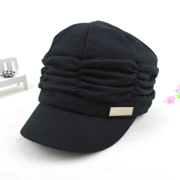 Nice Design Women Cap Slouchy Beanie Girls Pleated Sunhat Baseball Hat Caps J4U66