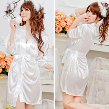 Sexy Lingerie Satin Lace Kimono Intimate Sleepwear Robe Sexy Night GownWomen Sexy underwear 5 Colors  J4U66