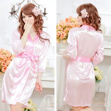 Sexy Lingerie Satin Lace Kimono Intimate Sleepwear Robe Sexy Night GownWomen Sexy underwear 5 Colors  J4U66
