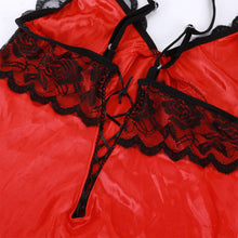 sexy lingerie women lace dress red babydoll sleepwear g-string underwear sets J4U66