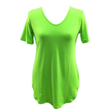 Sexy Women Short Sleeve T-shirt Side Slit Tops Blouse Casual Mini Dress H24 J4U66