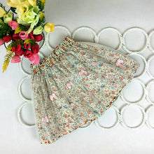 Baby Kids Girls Bowknot Floral Elastic Tutu Skirt Princess Children Tulle Skirts J4U66