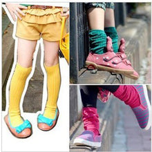Toddler Baby Socks School Cotton Knee High Kids Boys Girls Socks Candy Colors 1-8Y 5 Colors J4U66