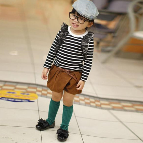 baby socks school cotton knee high kids boys girls socks candy colors 5 colors J4U66