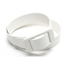 Men Women Anti Metal Allergy Leisure Belt Solid Plastic Head Smooth Buckle Belt White Black Coffee 3 Colors J4U66