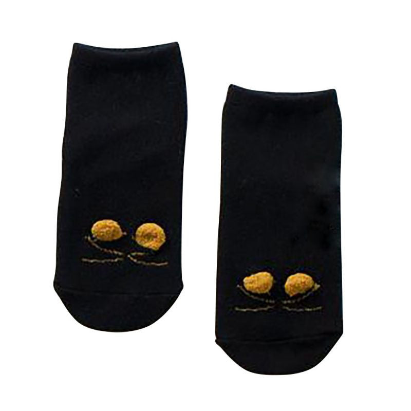 Warm Infant 0-4Y Baby Girl Boy Socks Cat Cotton Anti-slip Knee High Socks J4U66