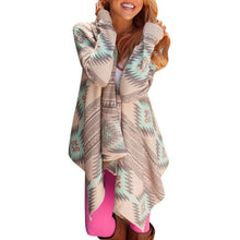 Irregular Printed Tops Long Sleeve Zip-up Coat Plus Size Sweatshirt Green PinkJFY66