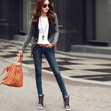 Korean Slim Zipper Long Coat Jacket Outwear Casual Coat 3 Color Grey Black PY6 J4U66