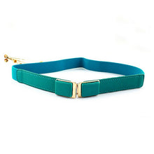 Women Ladies Fashion Thin Metal Buckle PU Leather Candy Color Corset Waist Belt P16 J4U66