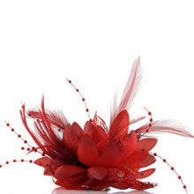 Women Ladies Flower Feather Bead Corsage Hair Clips Fascinator Bridal Hairband Brooch Pin J4U66
