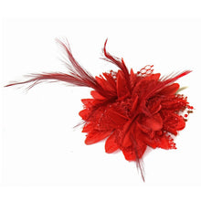 Women Ladies Flower Feather Bead Corsage Hair Clips Fascinator Bridal Hairband Brooch Pin J4U66