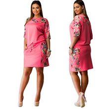 Lady Dress Floral Half Sleeve Evening Party Plus Size Dress L-6XL LY3 J4U66