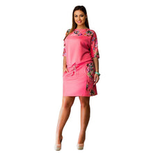 Lady Dress Floral Half Sleeve Evening Party Plus Size Dress L-6XL LY3 J4U66