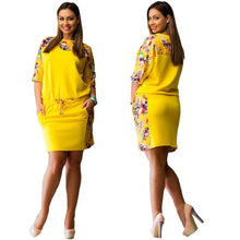Lady Dress Floral Half Sleeve Evening Party Plus Size Dress L-6XL LY3 J4U66