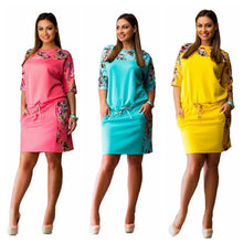 Lady Dress Floral Half Sleeve Evening Party Plus Size Dress L-6XL LY3 J4U66