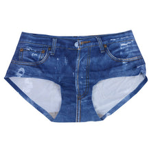 women sexy underwear panties brief bikini knickers lingerie 3d print jean shorts for ladies J4U66