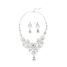 Women's Wedding Earrings Adjustable Pendant Necklace Jewelry Set SPCA J4U66