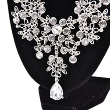 Women's Wedding Earrings Adjustable Pendant Necklace Jewelry Set SPCA J4U66