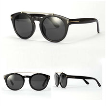 Womens Retro Dual Bridge Full Rim Sunglasses Metal Frame Eyeglasses Brand Designer Goggles  J4U66