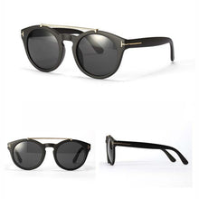 Womens Retro Dual Bridge Full Rim Sunglasses Metal Frame Eyeglasses Brand Designer Goggles  J4U66