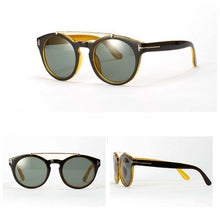 Womens Retro Dual Bridge Full Rim Sunglasses Metal Frame Eyeglasses Brand Designer Goggles  J4U66