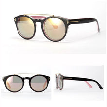 Womens Retro Dual Bridge Full Rim Sunglasses Metal Frame Eyeglasses Brand Designer Goggles  J4U66