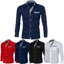 Casual Fashion Mens Luxury Long Sleeve Casual Slim Fit Mens shirt Stylish Dress Shirts J4U66