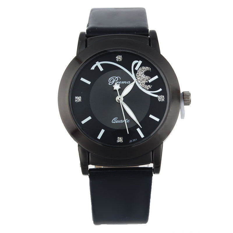 Ladies Fashion Watches Girl Women Luxury Diamond Pretty Quartz Wrist Watch Black Relogio feminino  J4U66