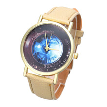 style Casual Fashion Women Men Fresh Blue Dial Pattern Students Watch relogio feminino J4U66