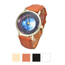 style Casual Fashion Women Men Fresh Blue Dial Pattern Students Watch relogio feminino J4U66