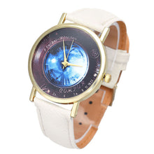 style Casual Fashion Women Men Fresh Blue Dial Pattern Students Watch relogio feminino J4U66