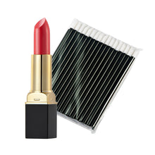 12-ColorMakeup Matte Lipstick Lip Gloss Pencil Long Lasting lipgloss+One-Time 50pc Black Lip Gloss Brush J4U66