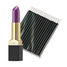 12-ColorMakeup Matte Lipstick Lip Gloss Pencil Long Lasting lipgloss+One-Time 50pc Black Lip Gloss Brush J4U66