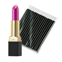 12-ColorMakeup Matte Lipstick Lip Gloss Pencil Long Lasting lipgloss+One-Time 50pc Black Lip Gloss Brush J4U66