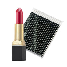 12-ColorMakeup Matte Lipstick Lip Gloss Pencil Long Lasting lipgloss+One-Time 50pc Black Lip Gloss Brush J4U66