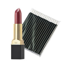 12-ColorMakeup Matte Lipstick Lip Gloss Pencil Long Lasting lipgloss+One-Time 50pc Black Lip Gloss Brush J4U66