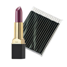 12-ColorMakeup Matte Lipstick Lip Gloss Pencil Long Lasting lipgloss+One-Time 50pc Black Lip Gloss Brush J4U66