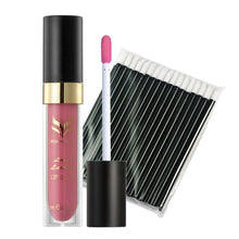 12 ColorsMakeup Matte Lipstick Lip Gloss Pencil Long Lasting lipgloss+50pc Disposable Black Bar Lip Brush J4U66