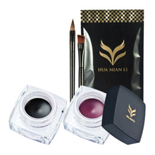 2pc Eye Liner Brushes Waterproof Eyeliner Pearlescent Matte Eye Liner Make Up Brush Set Kit  J4U66