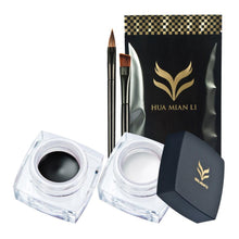 2pc Eye Liner Brushes Waterproof Eyeliner Pearlescent Matte Eye Liner Make Up Brush Set Kit  J4U66