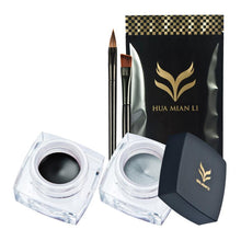 2pc Eye Liner Brushes Waterproof Eyeliner Pearlescent Matte Eye Liner Make Up Brush Set Kit  J4U66