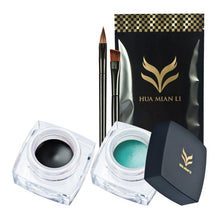 2pc Eye Liner Brushes Waterproof Eyeliner Pearlescent Matte Eye Liner Make Up Brush Set Kit  J4U66