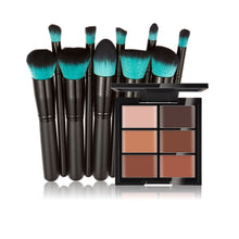 6-Color Concealer Primer +10 Black Handle With a Blue Head Makeup Brush Cosmetic Tools maquiagem- J4U66