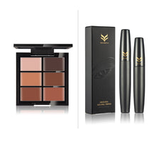 Fashion Professional Make-Up 6-Color Concealer Primer + 3D Fiber Mascara Cosmetic Tools maquiagem- J4U66