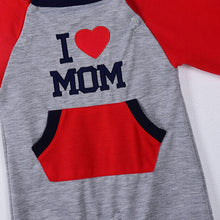 i love mom and dad baby hooded rompers grow long sleeve jumpsuit outwear boys girls clothing J4U66