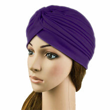 indian cap pleated headwrap turban stretchy band hats for women cloche chemo hijab beanies J4U66