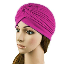 Indian Cap Pleated Headwrap Turban Stretchy Band Hats for Cloche Chemo Hijab BeaniesJFY66