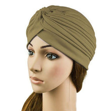 Indian Cap Pleated Headwrap Turban Stretchy Band Hats for Cloche Chemo Hijab BeaniesJFY66
