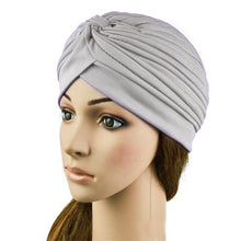 Indian Cap Pleated Headwrap Turban Stretchy Band Hats for Cloche Chemo Hijab BeaniesJFY66